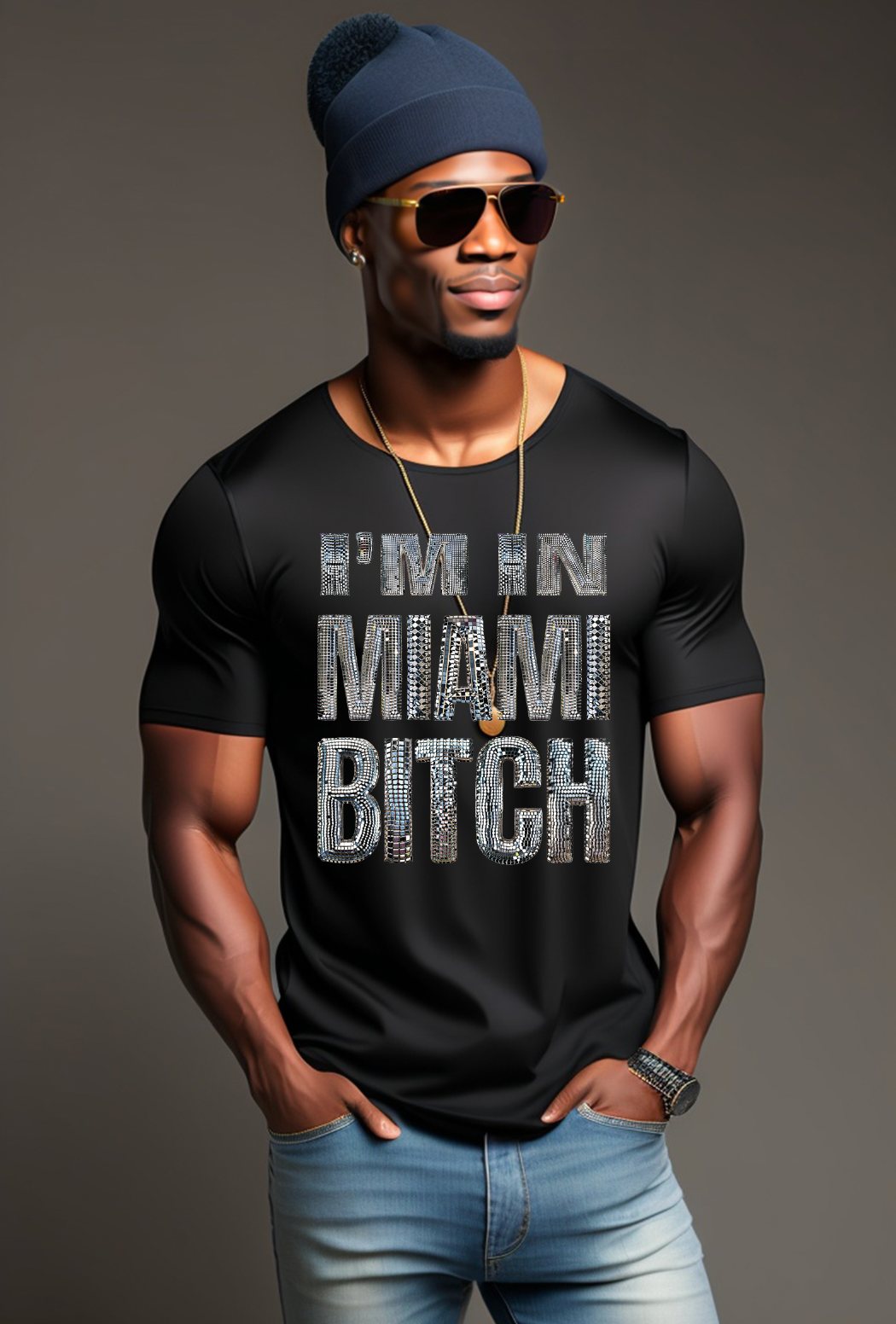 Grooveman Music - Vente T-shirt à imprimés – unisexe - T-shirts I'm in Miami Bitch Mirror | Grooveman Music6