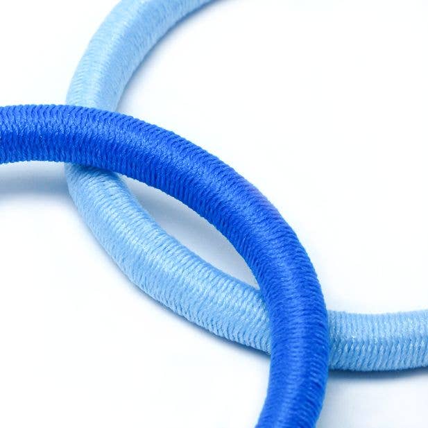 Inca UK – wholesale Hair tie – Elastics - Blue Mix - Card of 12 - 4mm Thick2