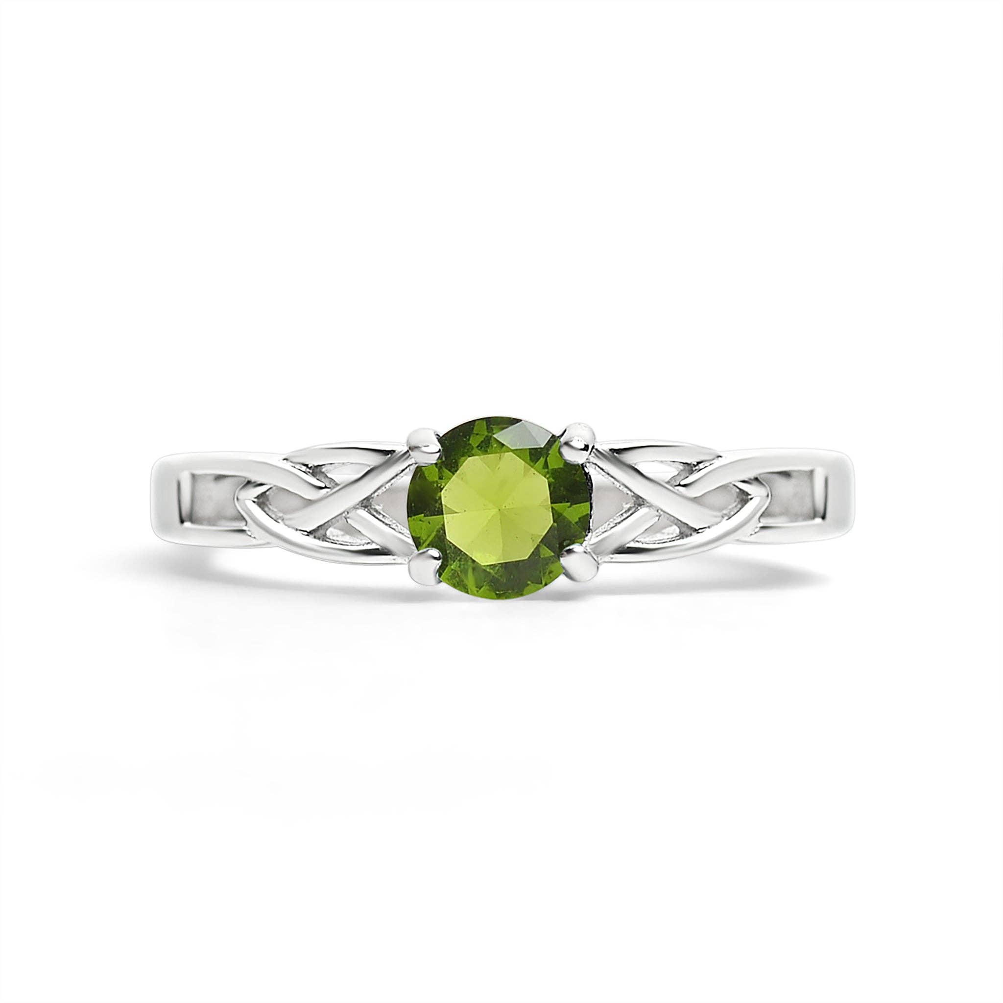 WJW - Wholesale Single Stone/Solitaire Ring - Stainless Steel CZ Stone Celtic Ring14