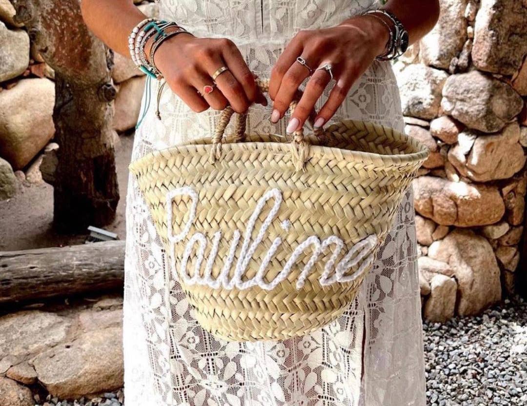 HandmadeBestSeller - Wholesale Beach Bag - Straw basket bag - PERSONALIZED BASKET Bridesmaids5