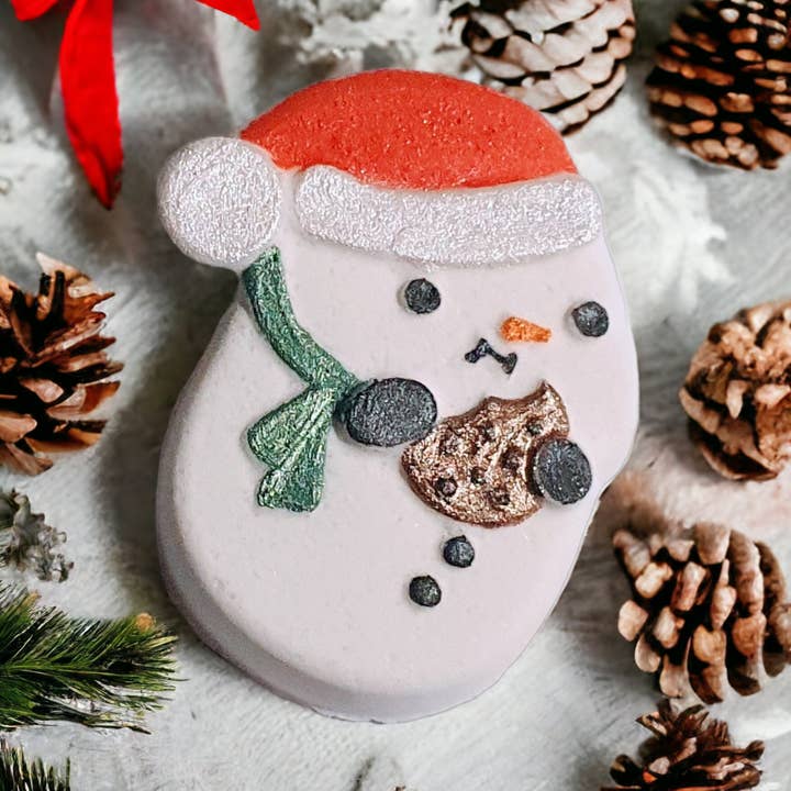 snowman bath bomb for wholesale by Gettin Fizzy With It