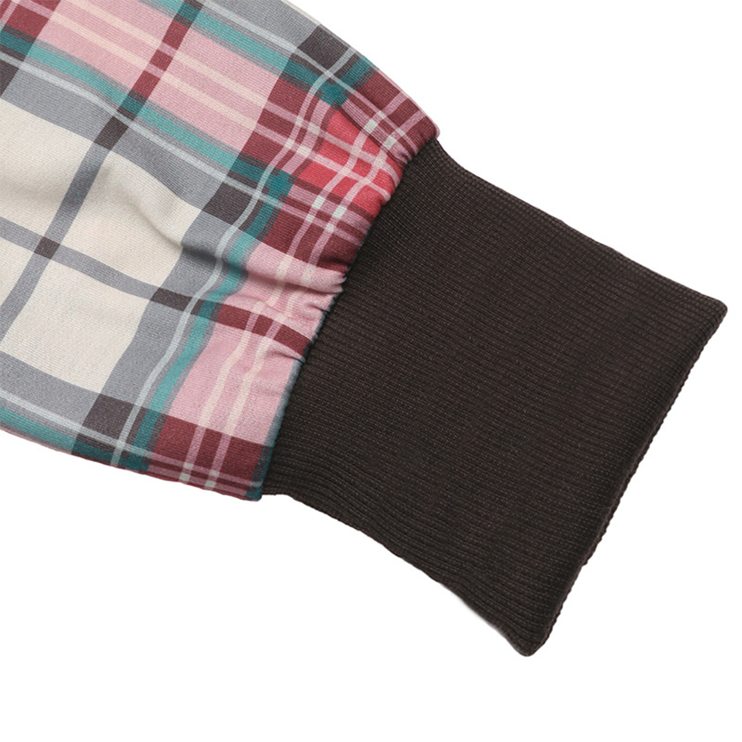 Brown Vintage Patchwork Textured Pullover Sweatshirt BFZY1731 for wholesale on Faire4