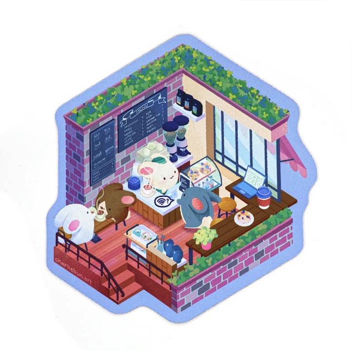 Tapis de souris Café pour la vente par Charliebun Art