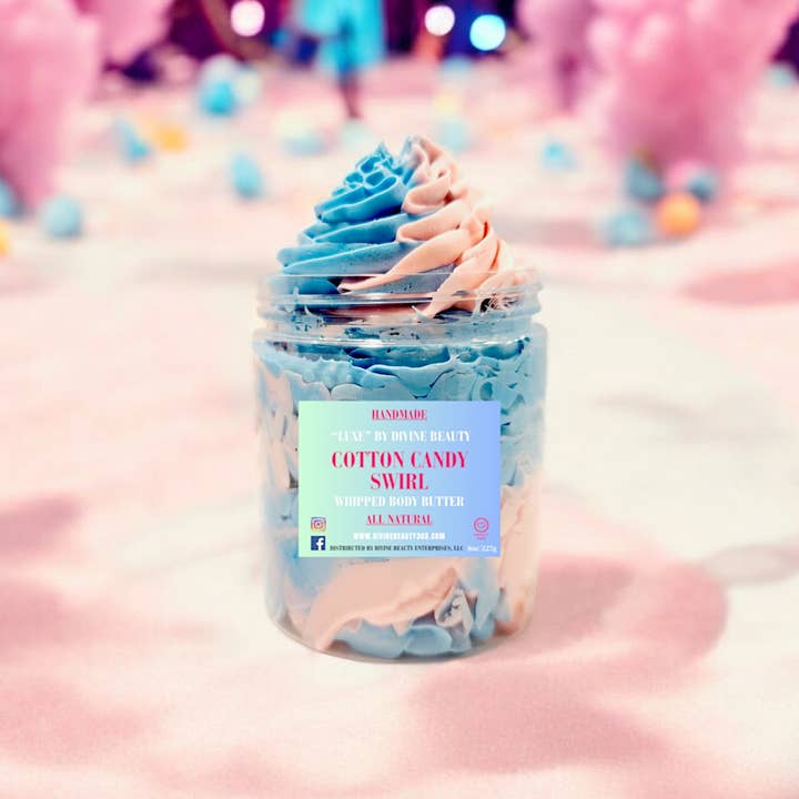 Divine Beauty Enterprises - Wholesale Body Balm/Butter - Cotton Candy Swirl Whipped Body Butter