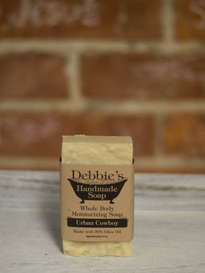 Urban Cowboy, Handmade Soap, 50% Olive Oil for wholesale by Debbie's Handmade Soap