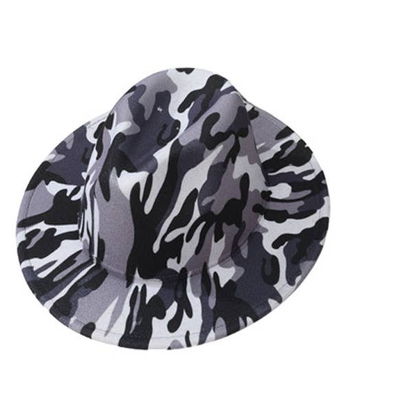 Nima Accessories Inc - Vendita all'ingrosso Fedora - Donna - Cappello da donna stile Fedora con stampa mimetica3