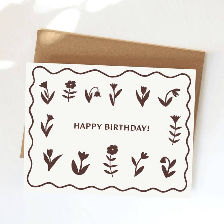 Verjaardag bloemen kaart voor wholesale door Elana Gabrielle