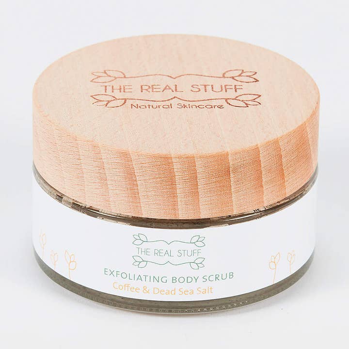 Exfoliating Body Scrub Coffee & Dead Sea Salt - 10 Units for wholesale by The Real Stuff Organic Skincare