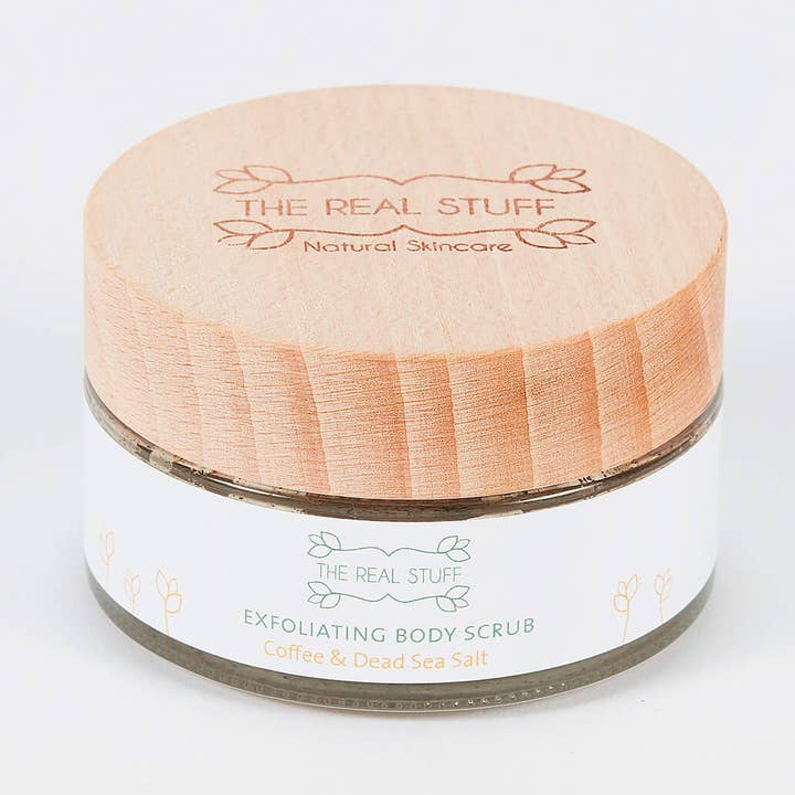 Exfoliating Body Scrub Coffee & Dead Sea Salt - 5 Units for wholesale by The Real Stuff Organic Skincare