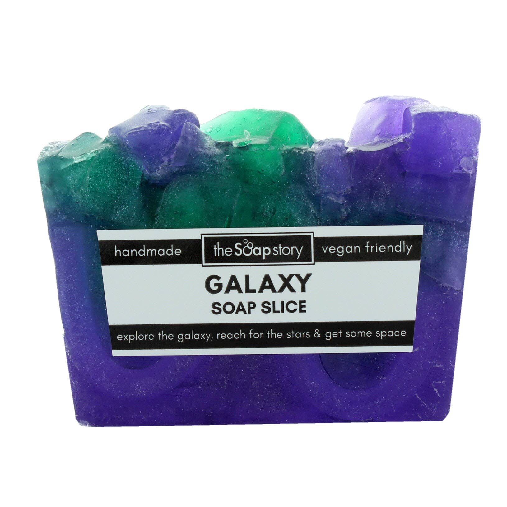 The Soap Story - Wholesale Bar Soap - Galaxy Handmade Soap Slice1