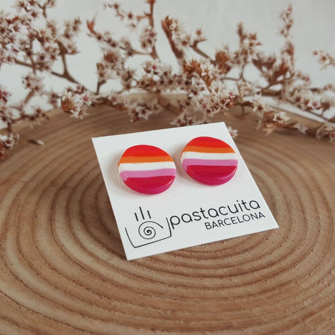 PASTACUITA - Wholesale Knopjes/oorstekers - Lesbische trots LGBT oorstekers van polymeerklei1