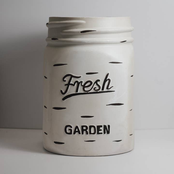 A Cheerful Giver - Wholesale Plant Pot - Mason Jar Planter (White)