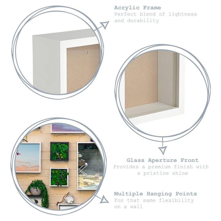 Rinkit Ltd - Wholesale Picture Frame - Nicola Spring Deep Box Photo Frame - 6 x 6 - White3
