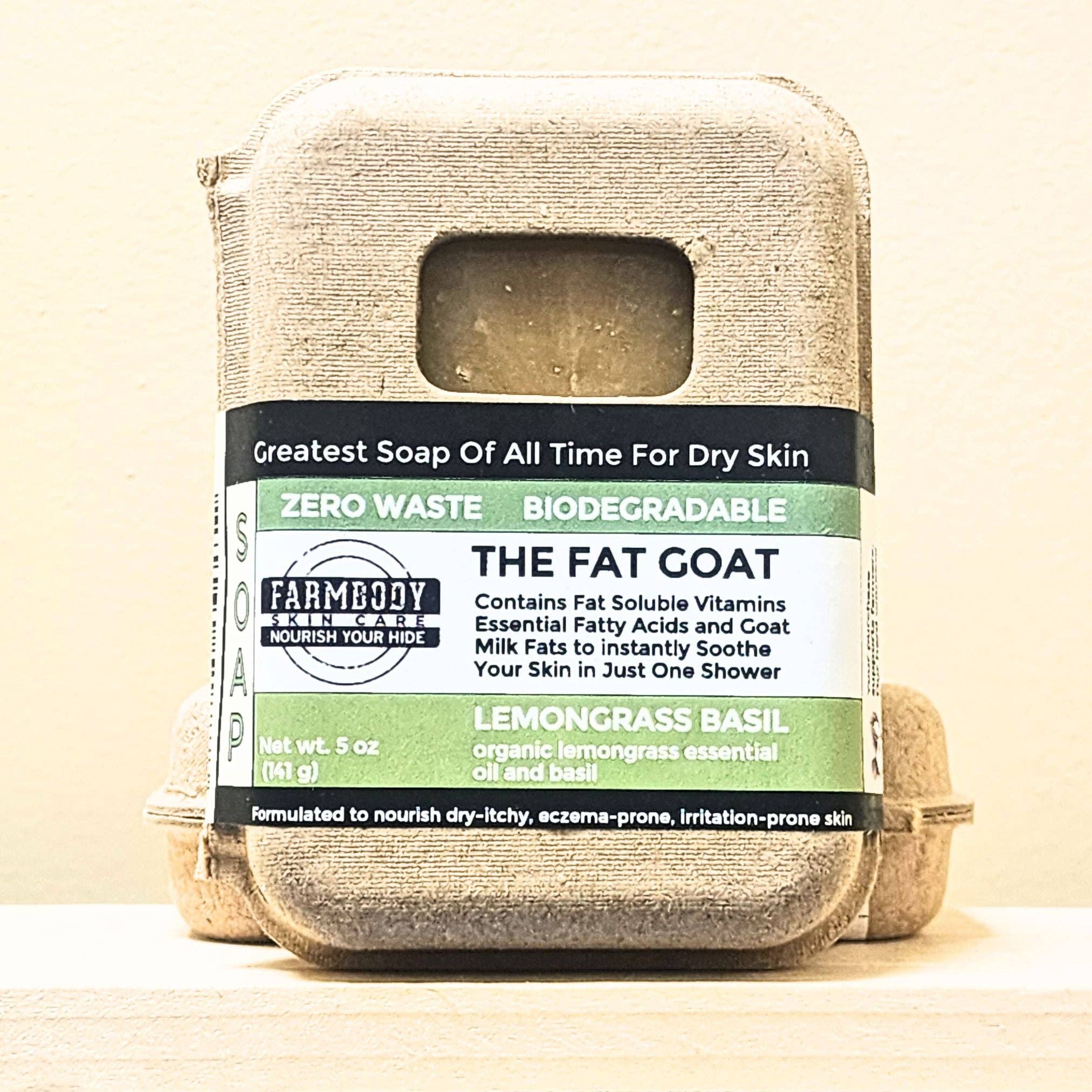 Farmbody Skin Care - Venta al por mayor Pastilla de jabón - The Fat Goat | El mejor jabón de leche de cabra y sebo para eccema y piel irritada8