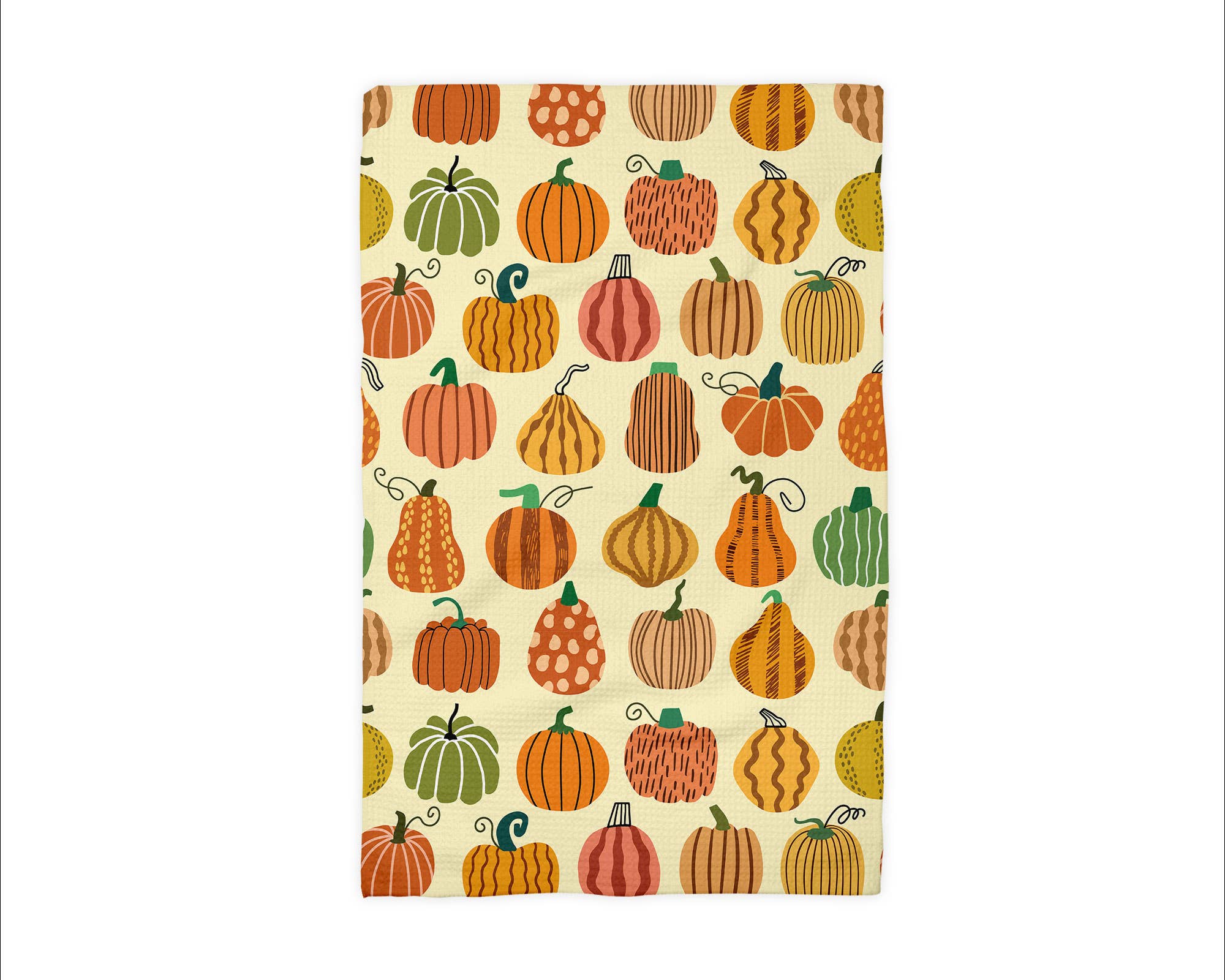 Canary Road - Wholesale Tea Towel - Pumpkin Patch Autumn Foliage Fall Farm Kitchen Towel Waffle1