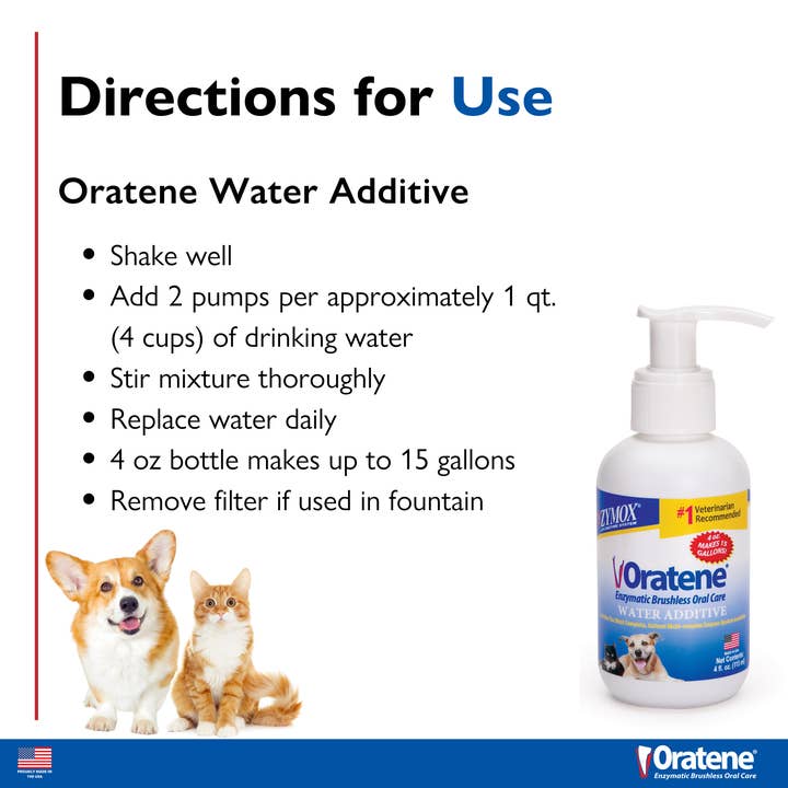 Pet Palette Distribution - Wholesale Pet Supplement - Dog - Zymox Oratene Water Additive - 4 oz. bottle5