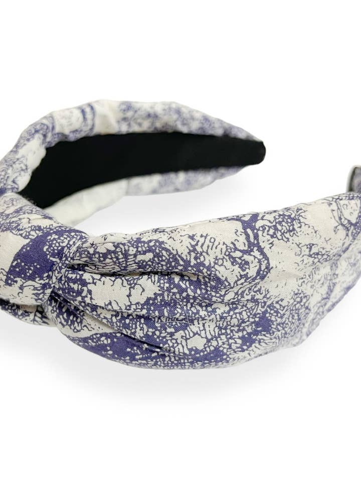 Chinoiserie Purple Headband- 3 Pk for wholesale by The Sandy Pearls