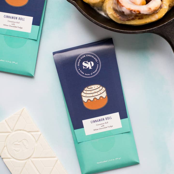 Sugar Plum Chocolates - Wholesale Chocolate Bar - Sugar Plum Chocolates Cinnamon Roll Candy Bar1