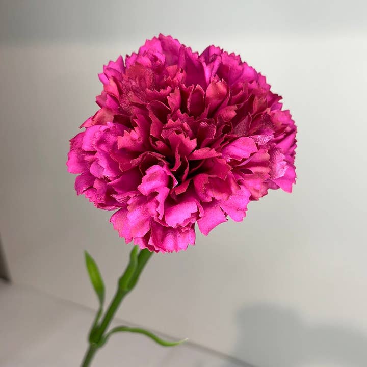 JKF & Co Pty Ltd - Wholesale Artificial flowers - Real Touch Carnation Single Stem Hot Pink2