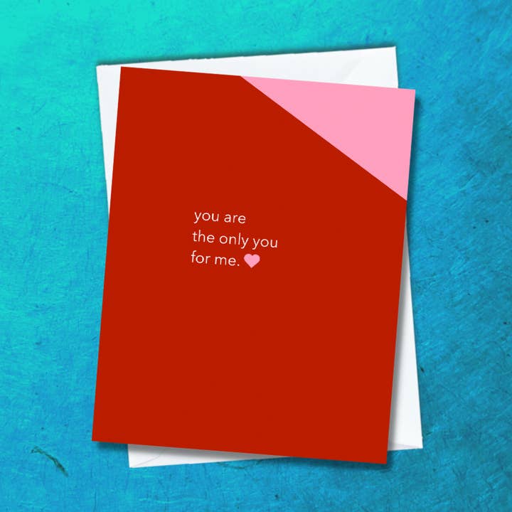 Only You Love Card for wholesale by Fox Tail Design and Printing