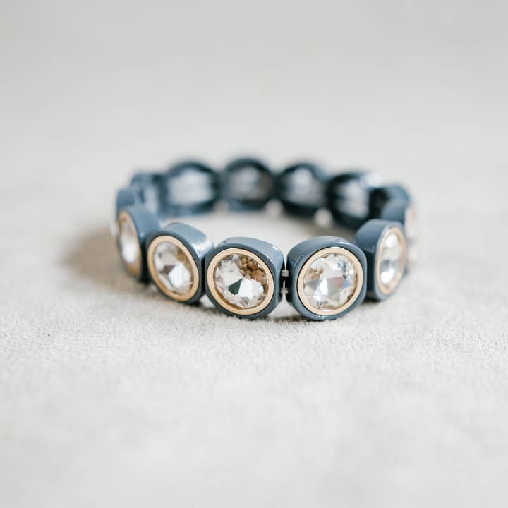 City Girl Round Bracelet - Light Grey for wholesale by Smith and Co. Design