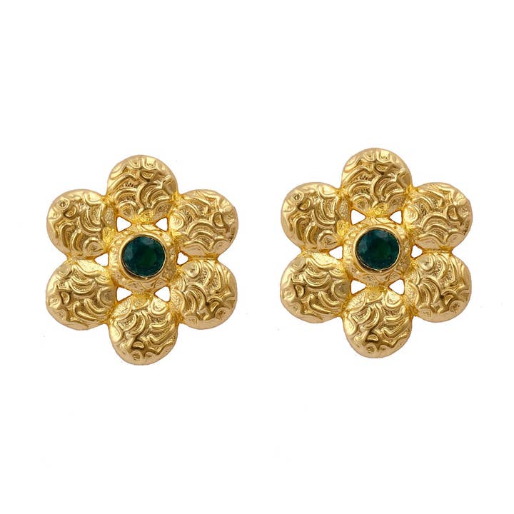 Stone Flower Studs for wholesale by Seher Sf