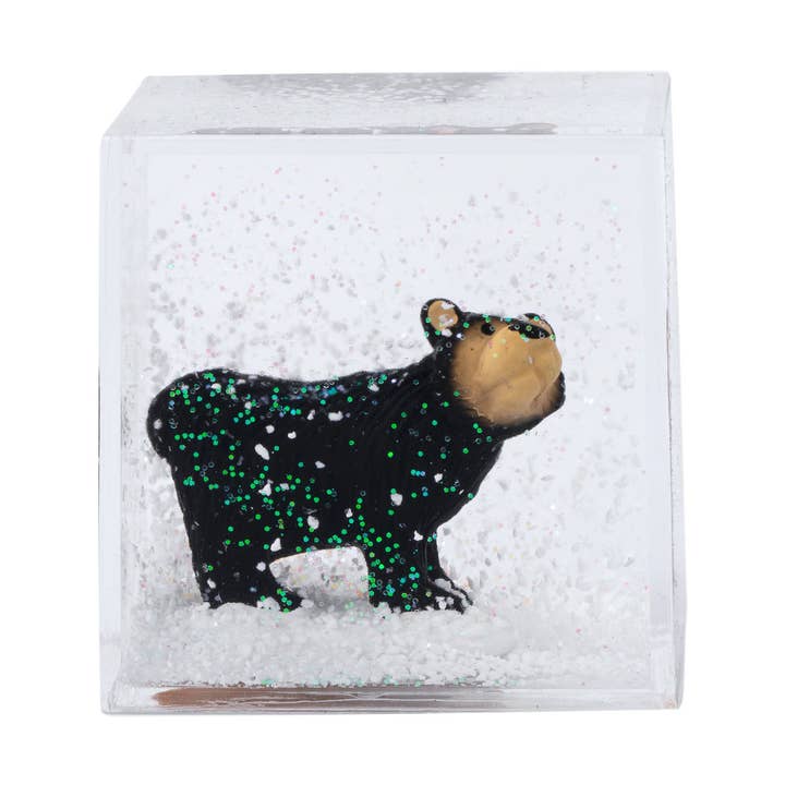 Lit'l Bear Cube Snow Globe for wholesale by Mother Moose Gifts