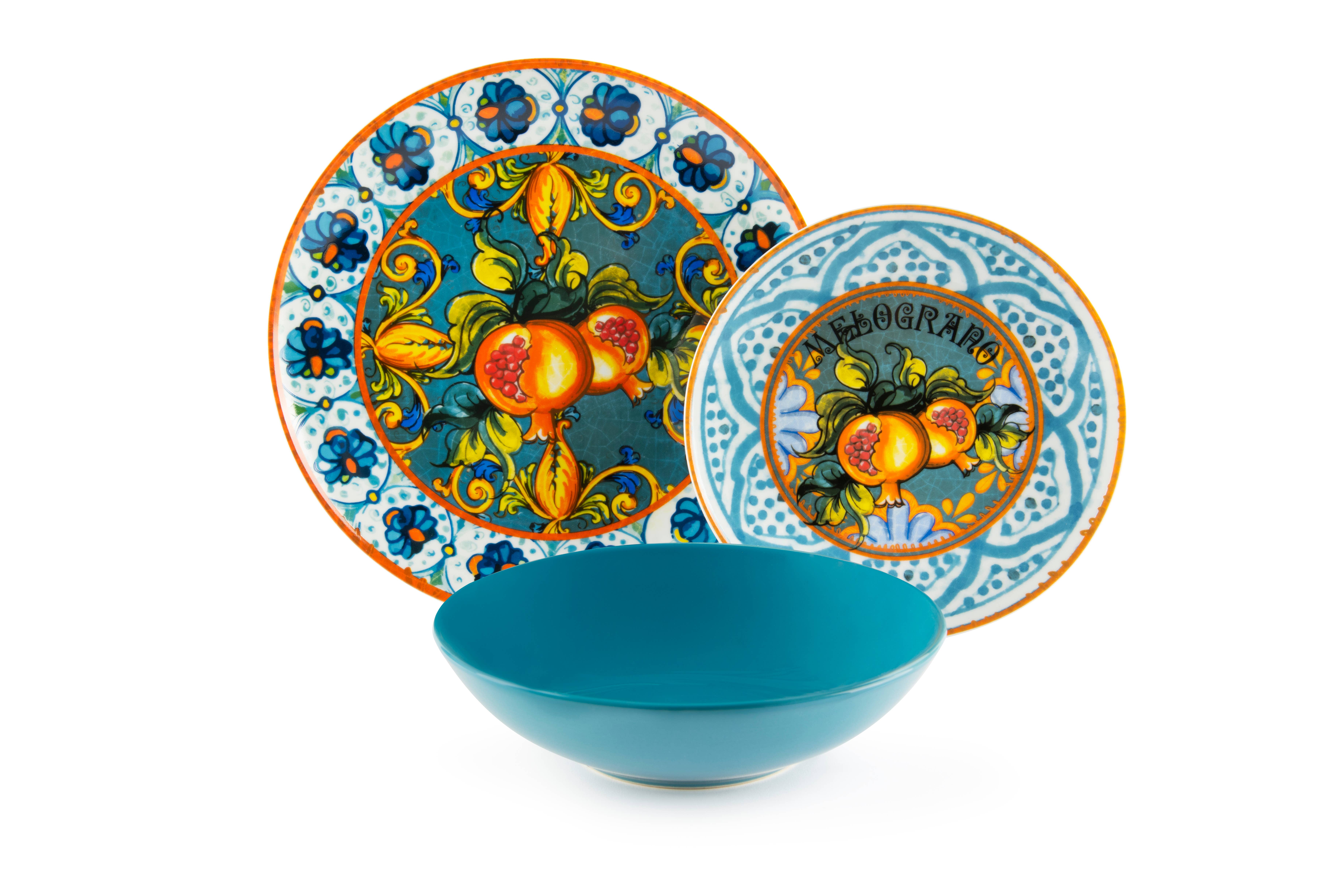 multicolour 18-Piece Dinnerware Set Bari Vecchia for wholesale on Faire6