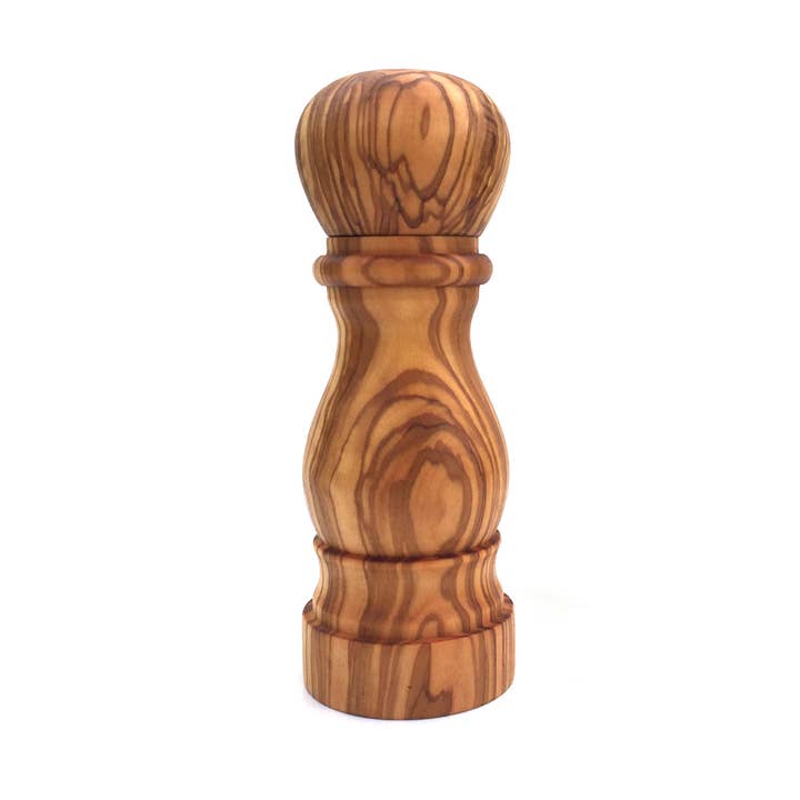 Macinino per sale e pepe in legno d'olivo fatto a mano per la vendita all'ingrosso da parte di medina mood