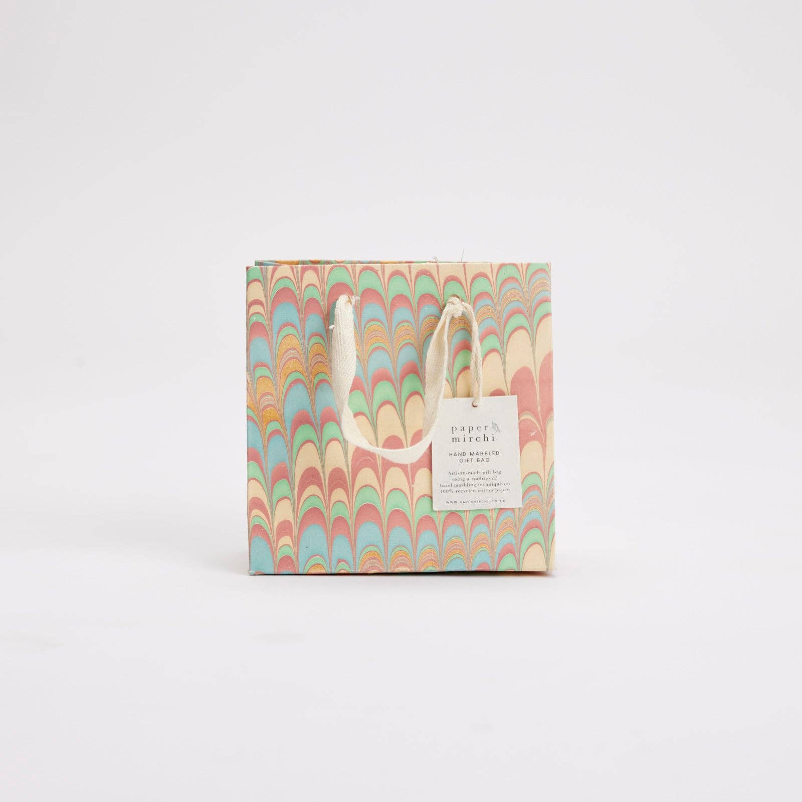 Paper Mirchi - Wholesale Gift Bag - Hand Marbled Gift Bags (Small) - Bouquet8