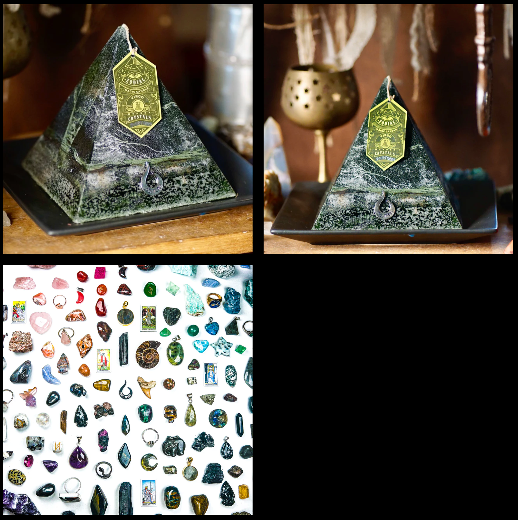 Soul-Terra - Venta al por mayor Velas de diseño llamativo - Set completo de 12 velas zodiacales con cristales ocultos - Soul-Terra4