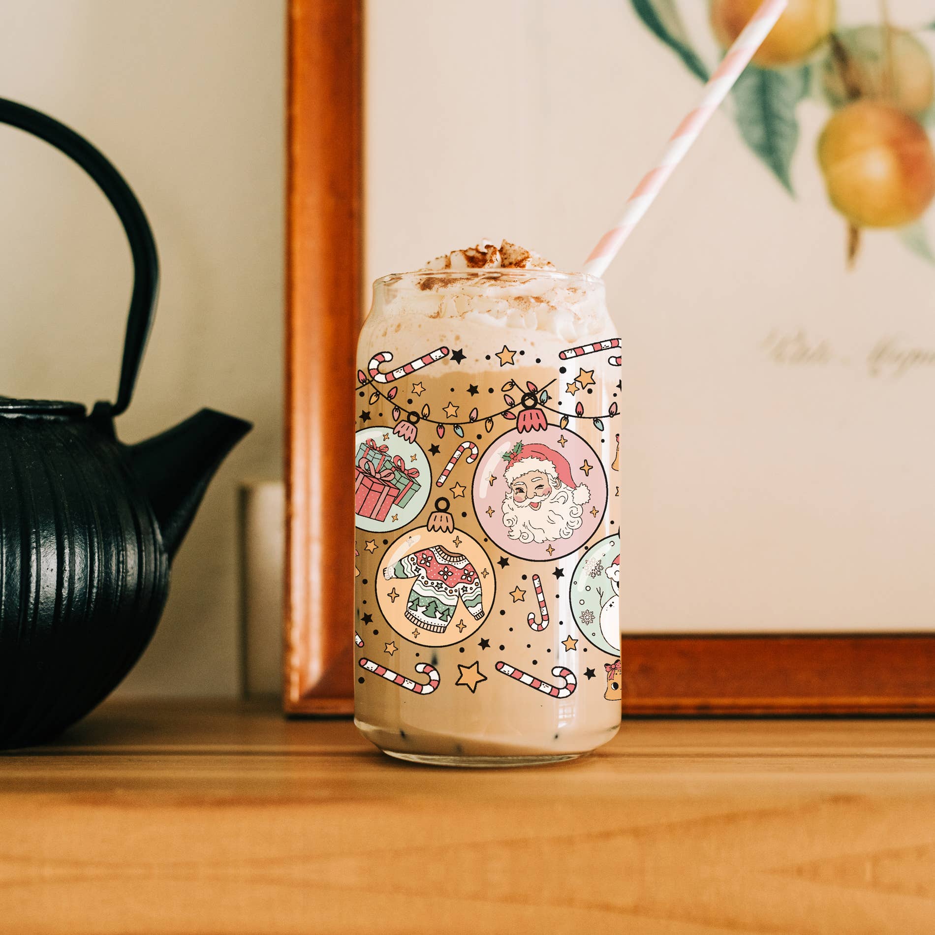 Gia Roma – wholesale Coffee mug – Sparkly Sequin Christmas Bow Decor Gift, Colorful Glass Cups36