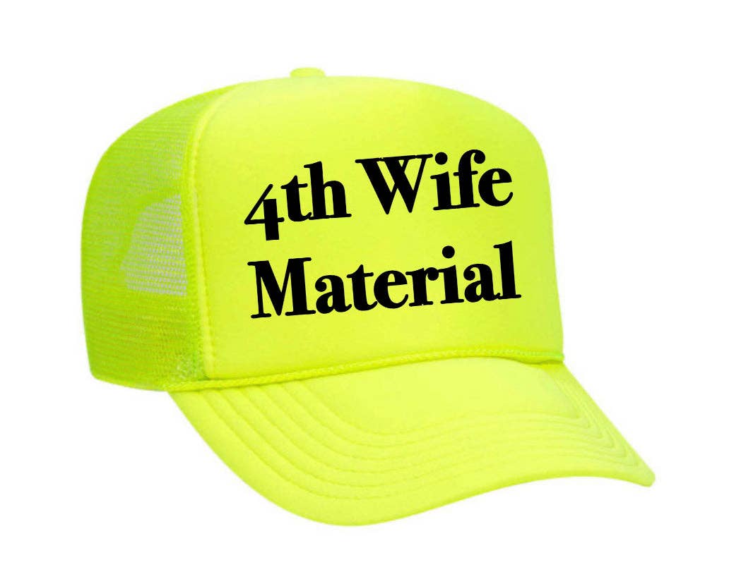 Inappropriate Trucker Hats - Venta al por mayor Gorra trucker - Mujer - Gorra de camionero 4th Wife Material11