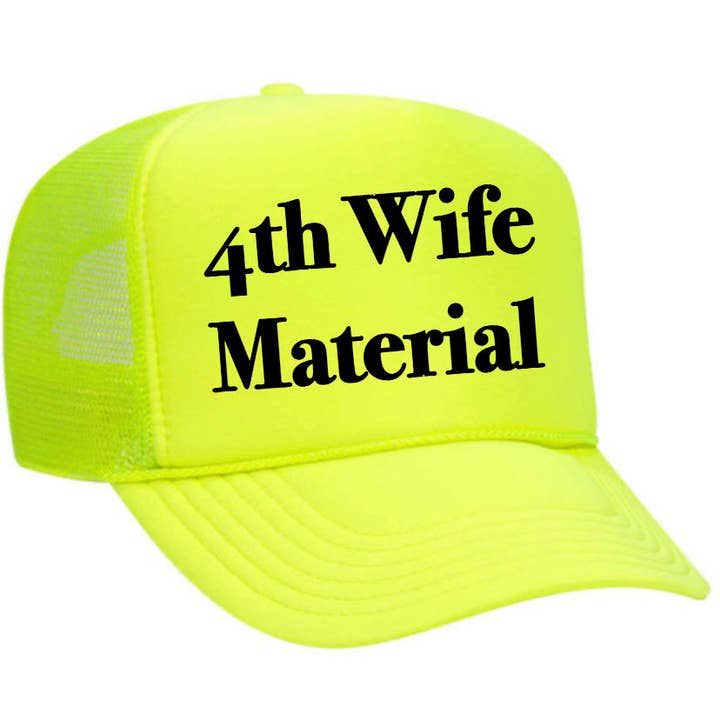 Inappropriate Trucker Hats - Venta al por mayor Gorra trucker - Mujer - Gorra de camionero 4th Wife Material11