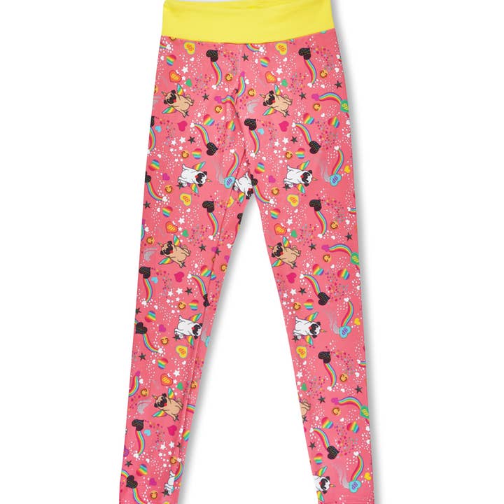 PUGICORN (PUG + UNICORNIO = PUGICORNIO) LEGGING ACTIVO para venta al por mayor de Girl Power Sport