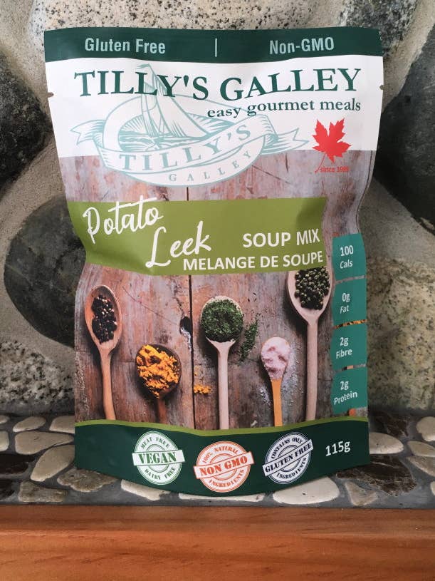 Mélange pour soupe aux pommes de terre et poireaux pour la vente par Tilly's Galley
