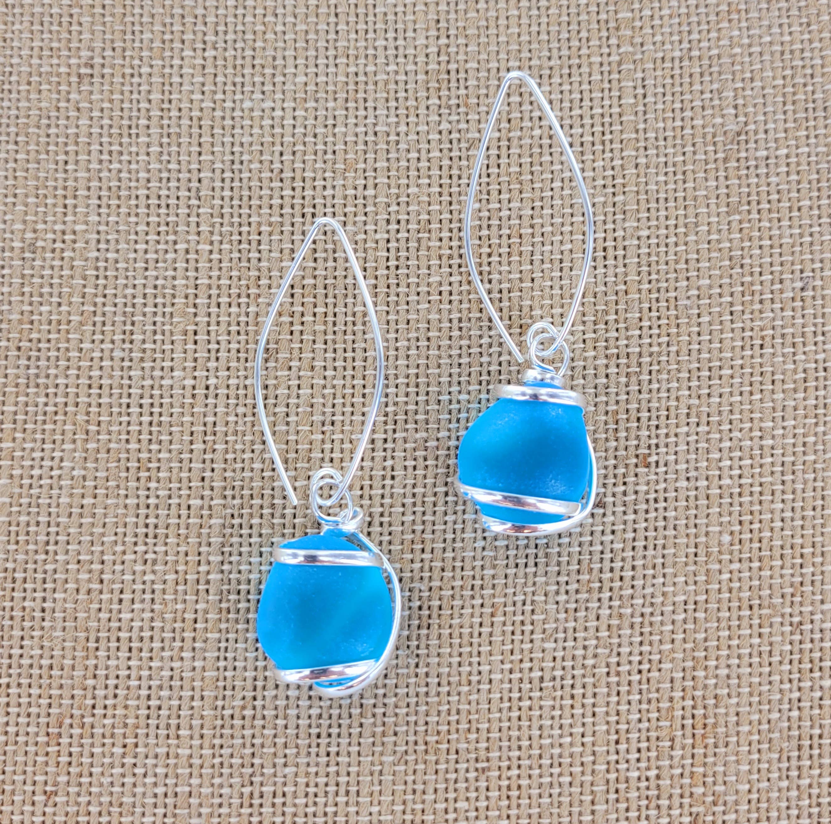 Sadie Green's Jewelry – wholesale Dangle earrings – Cultured Sea Glass Earring XCAM-E13-SG6