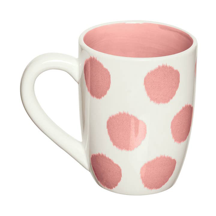 SALE Hibiscus Pink Polka Dot Coffee Mug for wholesale by carol & frank