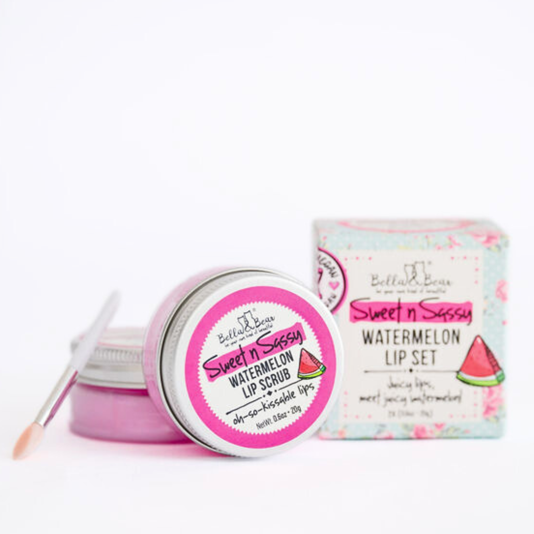 Bella & Bear - Wholesale Lip Scrub/Polish - Sweet 'n' Sassy Watermelon Lip Set | Lip Scrub & Lip Butter2