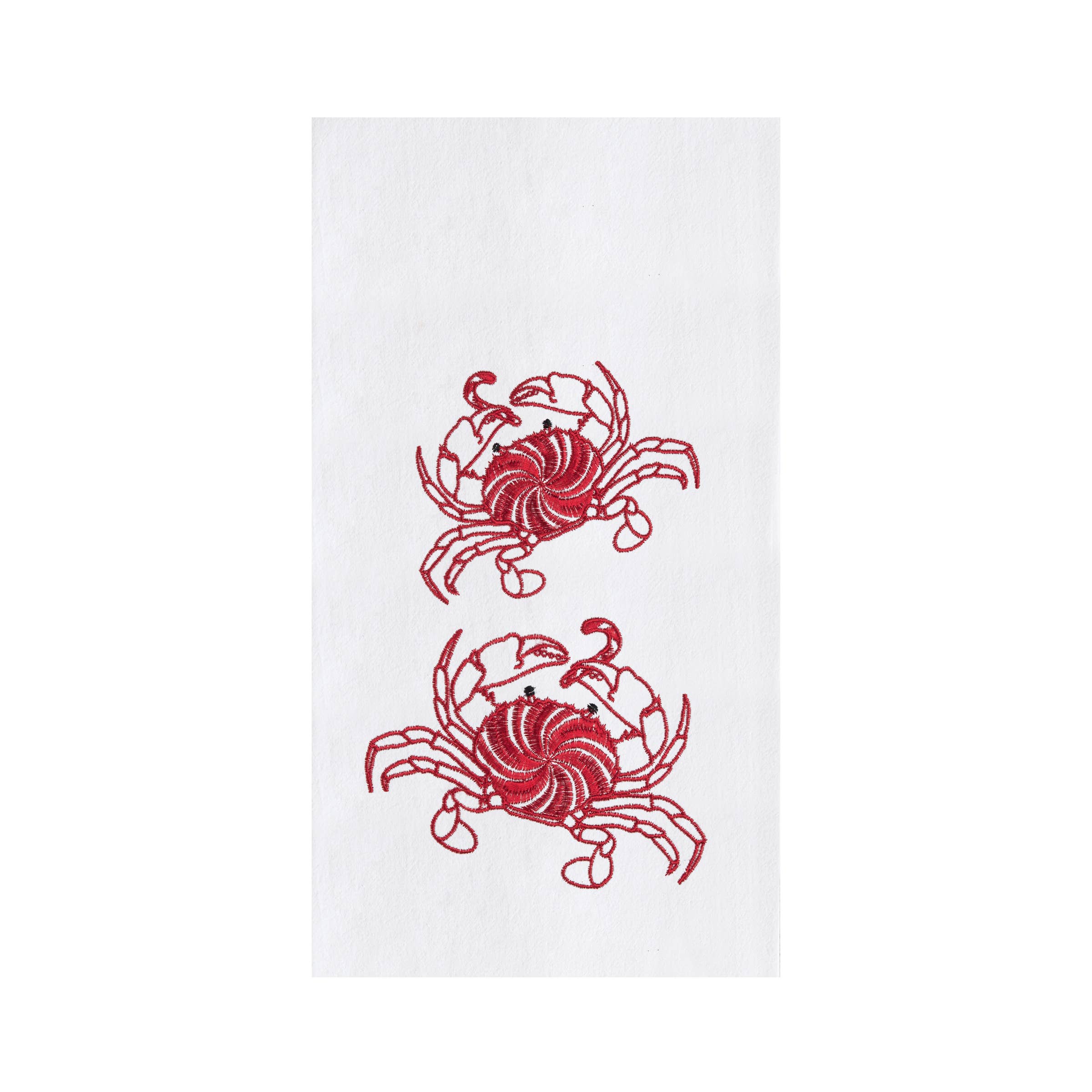 C&F Home - Wholesale Tea Towel - Christmas Peppermint Crabs Coastal Kitchen Towel0