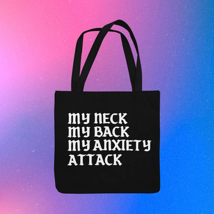 MY ANXIETY ATTACK TOTE BAG for wholesale by TEAM JEMINI DESIGNS