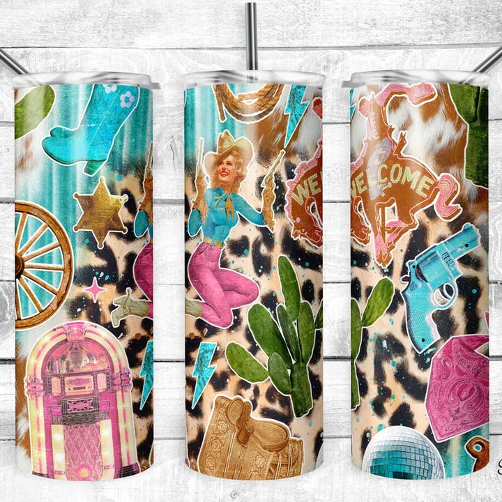 Western Tumbler, Desert Tumbler, Texas Tumbler for wholesale by So Peachy Designs