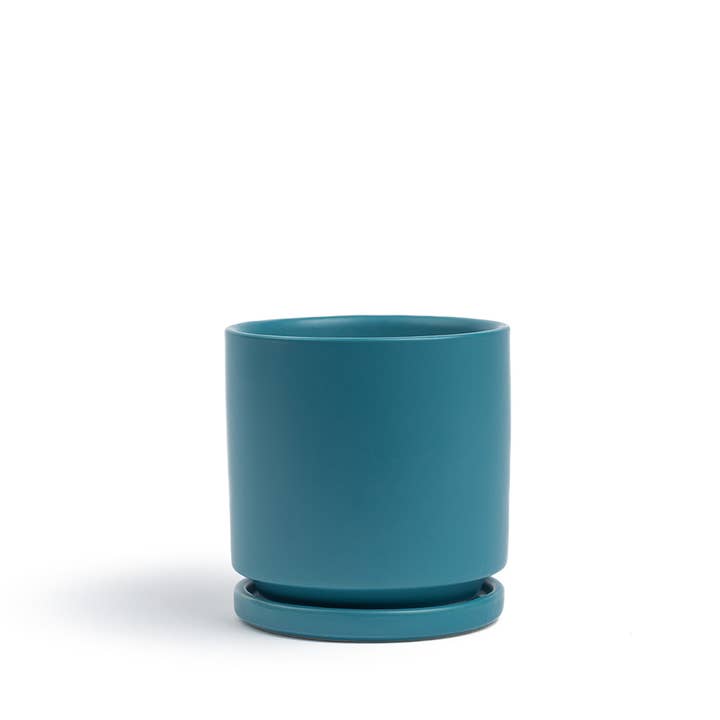 Momma Pots - Wholesale Plant Pot - 10.5" Gemstone Cylinder Pots with Water Saucers11