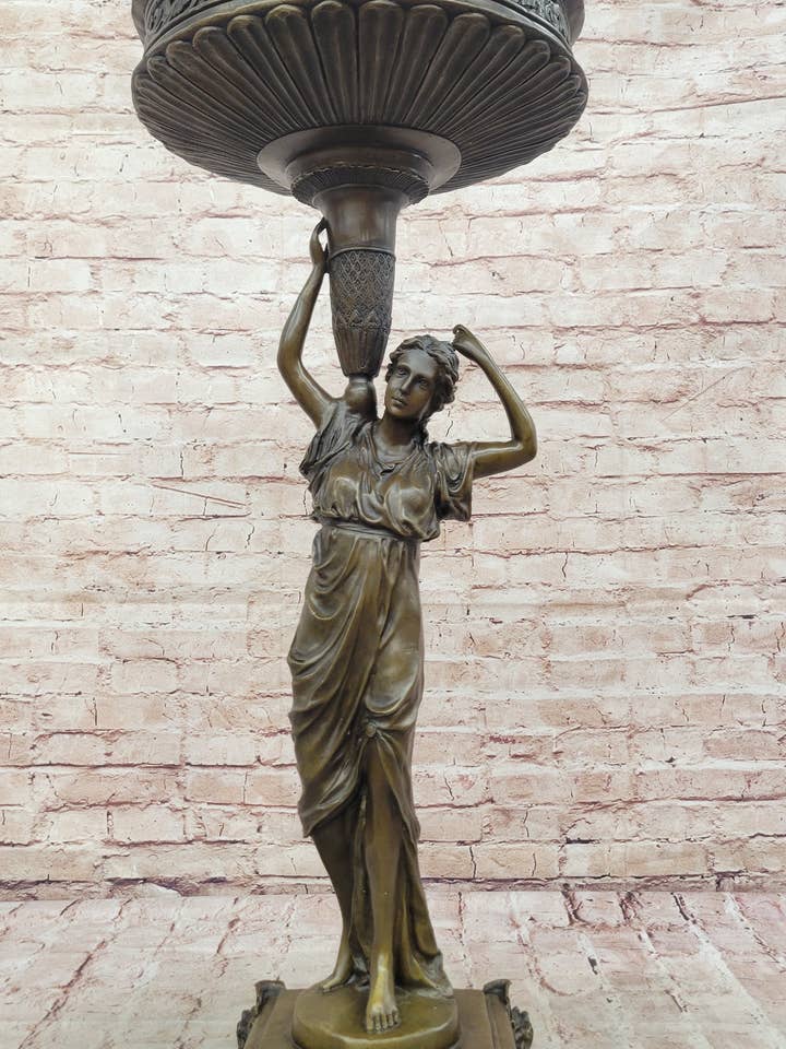 Art Nouveau Flowerpot Stand Bronze Luxury Bronze Figure Hand Made Artwork for wholesale by Bronzhaus