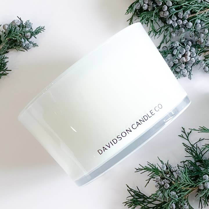 Carolina Fraser Fir Candle 3 wick 20 oz glass jar candle for wholesale by Davidson Candle Company LLC