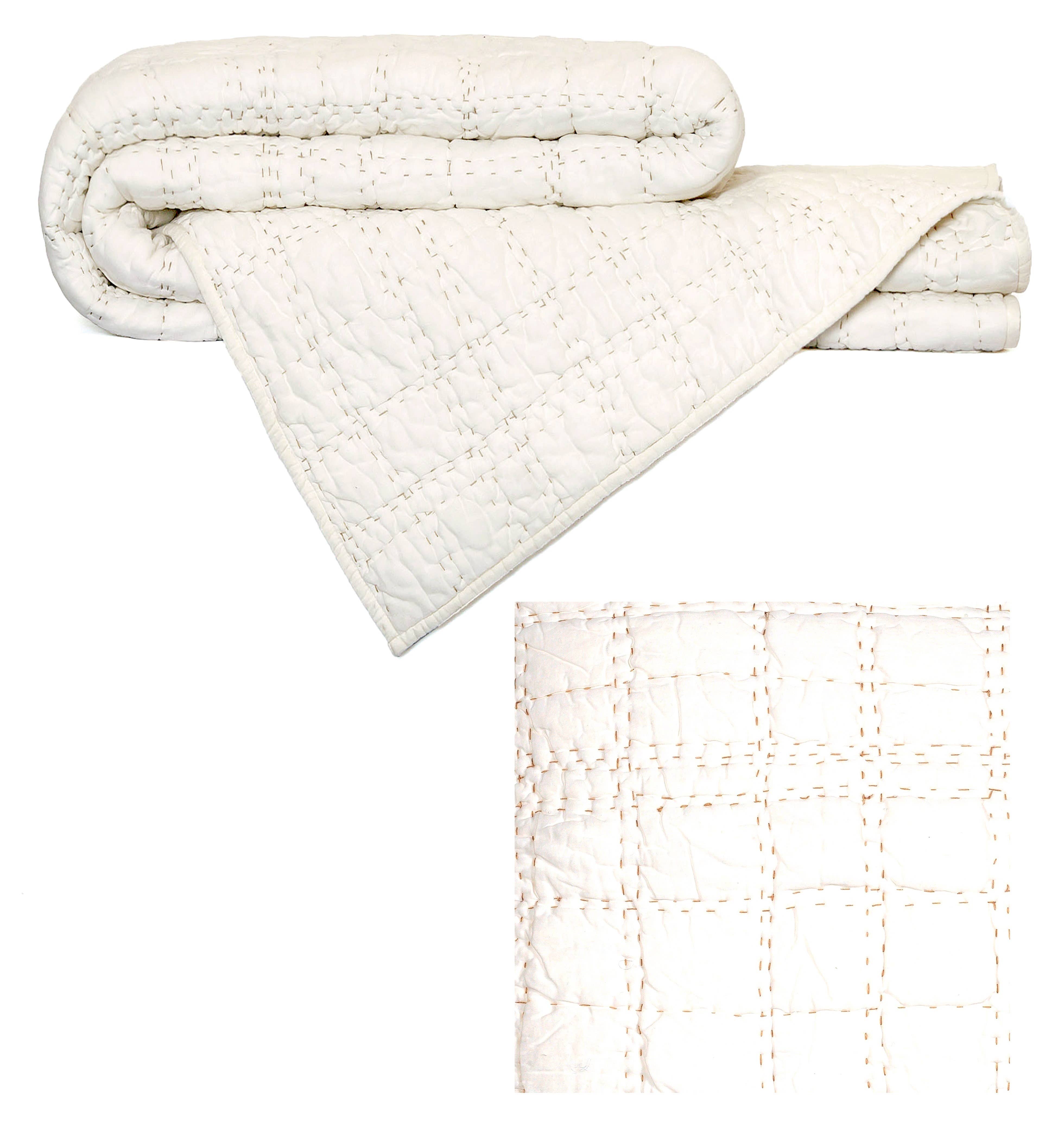 Neem Living - Wholesale Quilt - Check Box Quilt 104"x92"4