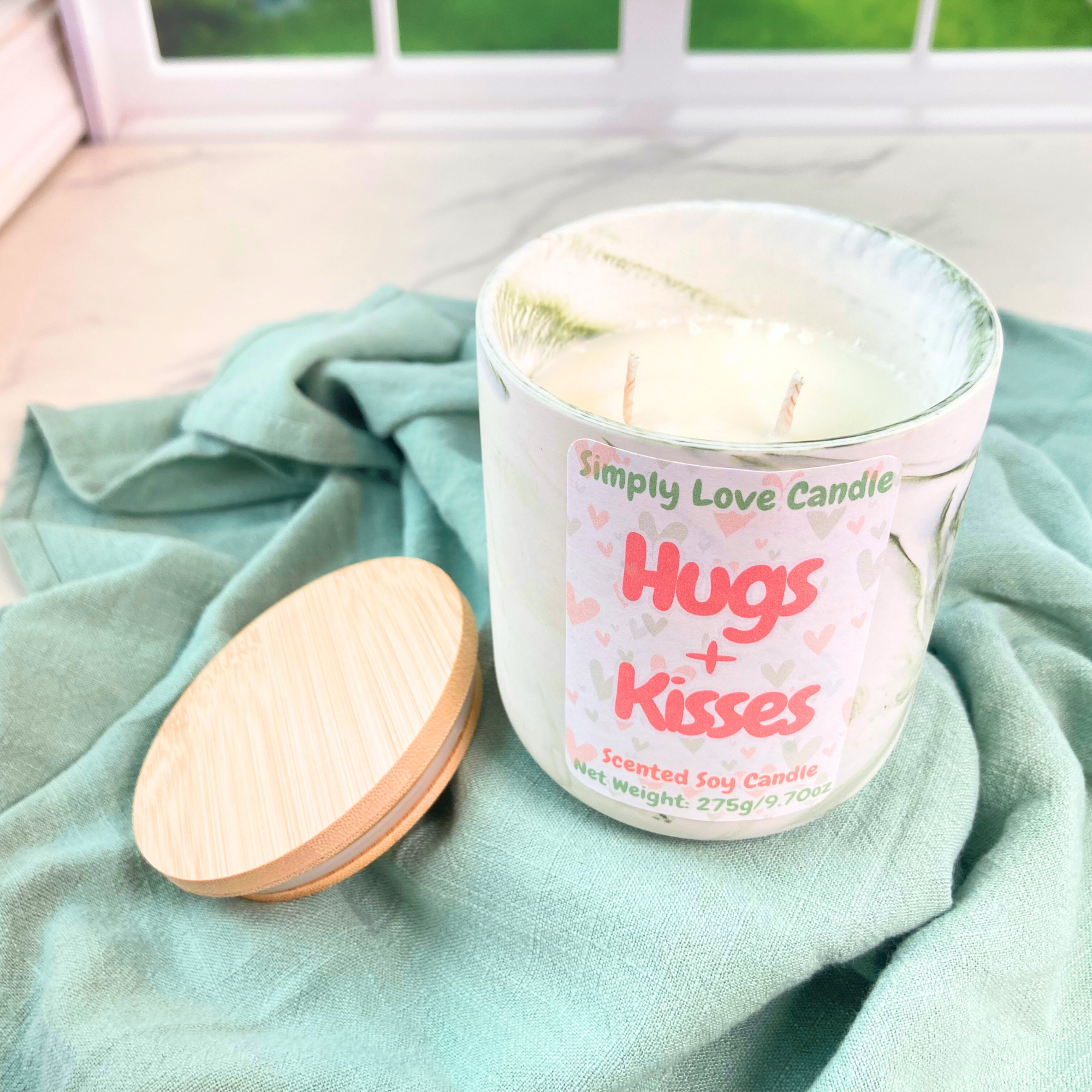 Simply Love Candle - Wholesale Jar/Filled Candle - Rose Water + Ivy 10 oz Ceramic Soy Candle with Lid 4