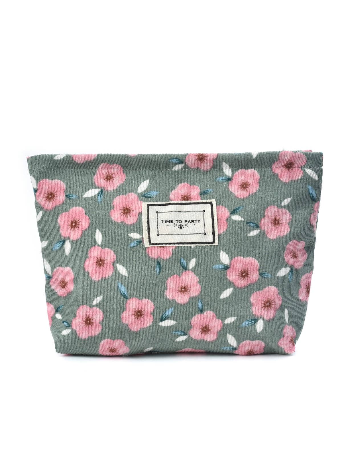 Funkyrel® Atzbranding Limited – wholesale Make-up/cosmetic bag – Cosbai - Corduroy Floral Cosmetic & Storage Bag0