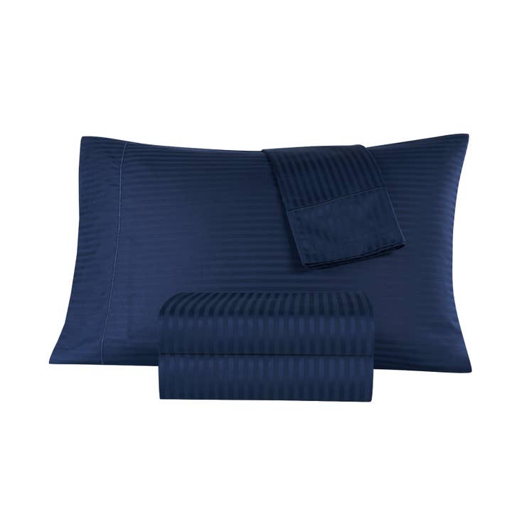 Bed Bath Fashions - Wholesale Sheet Set - Kathy Ireland 500 Thread Count Damask Stripe Sheet Set10