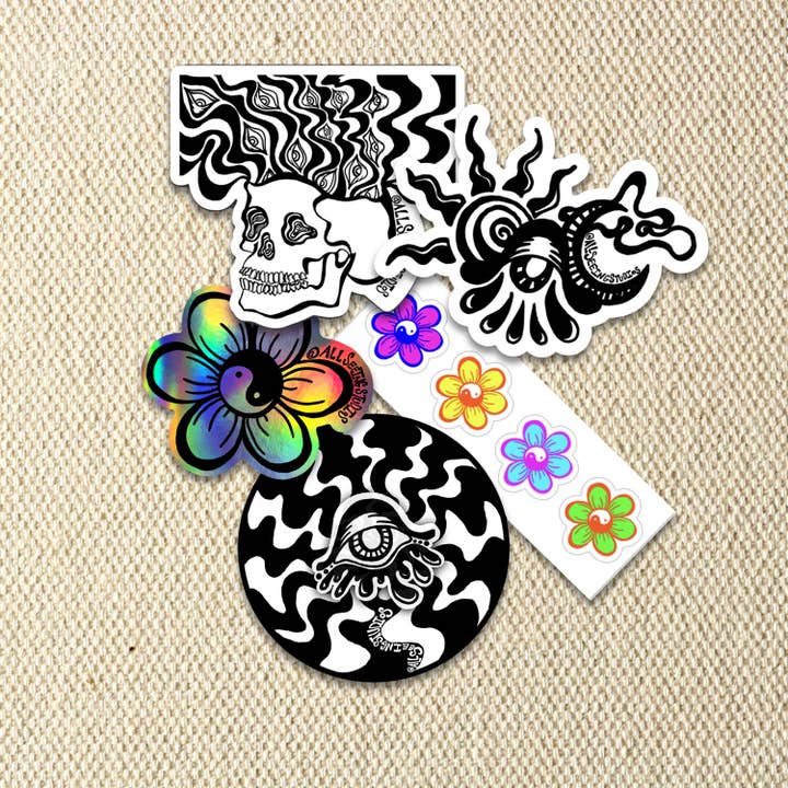 Sticker Bundle 1! for wholesale by All Seeing Studios